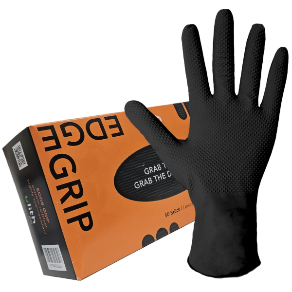 Nitril-Handschuhe EDGE GRIP schwarz